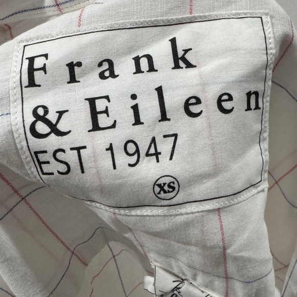 Frank & Eileen Fiona Sleeveless Button-Up Collared White Plaid Cotton Shirt XS - Picture 13 of 15